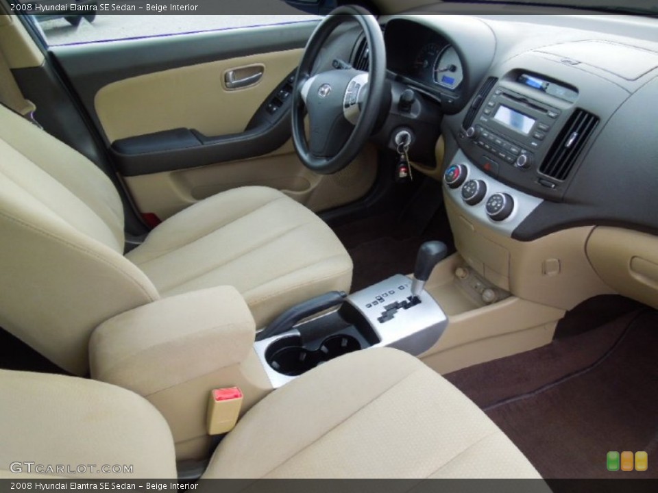 Beige Interior Photo for the 2008 Hyundai Elantra SE Sedan #69152321