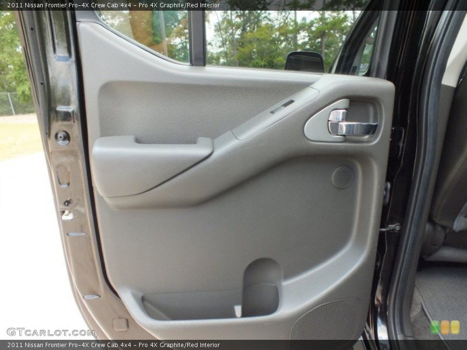 Pro 4X Graphite/Red Interior Door Panel for the 2011 Nissan Frontier Pro-4X Crew Cab 4x4 #69156154