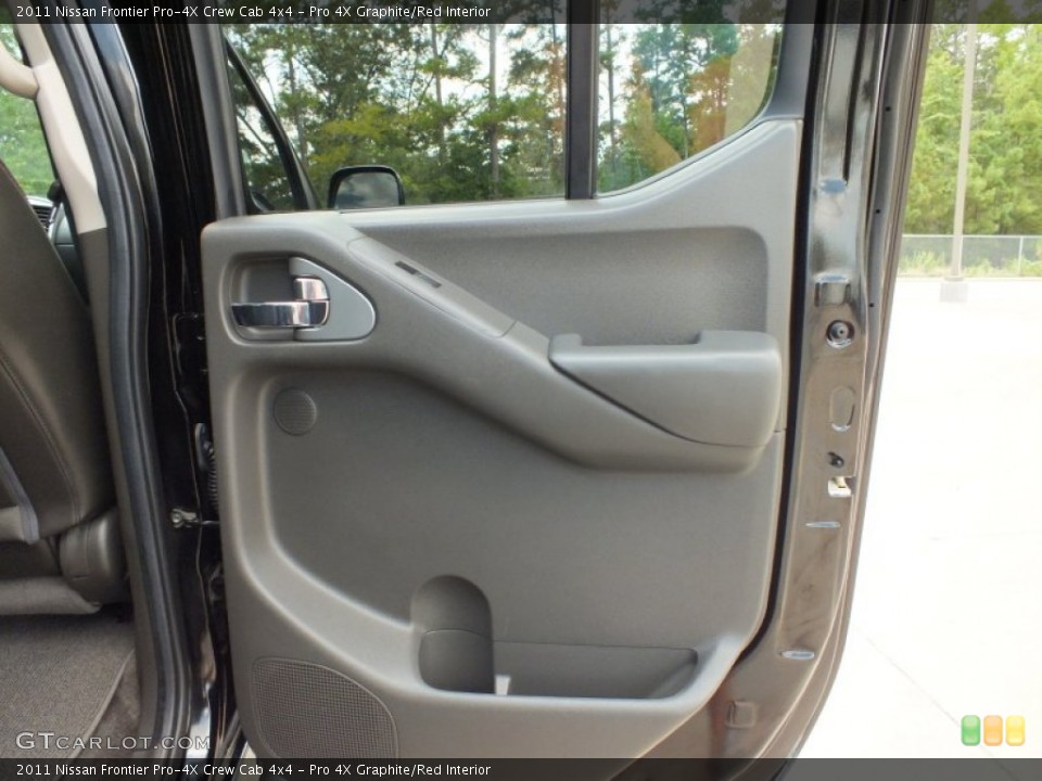 Pro 4X Graphite/Red Interior Door Panel for the 2011 Nissan Frontier Pro-4X Crew Cab 4x4 #69156163