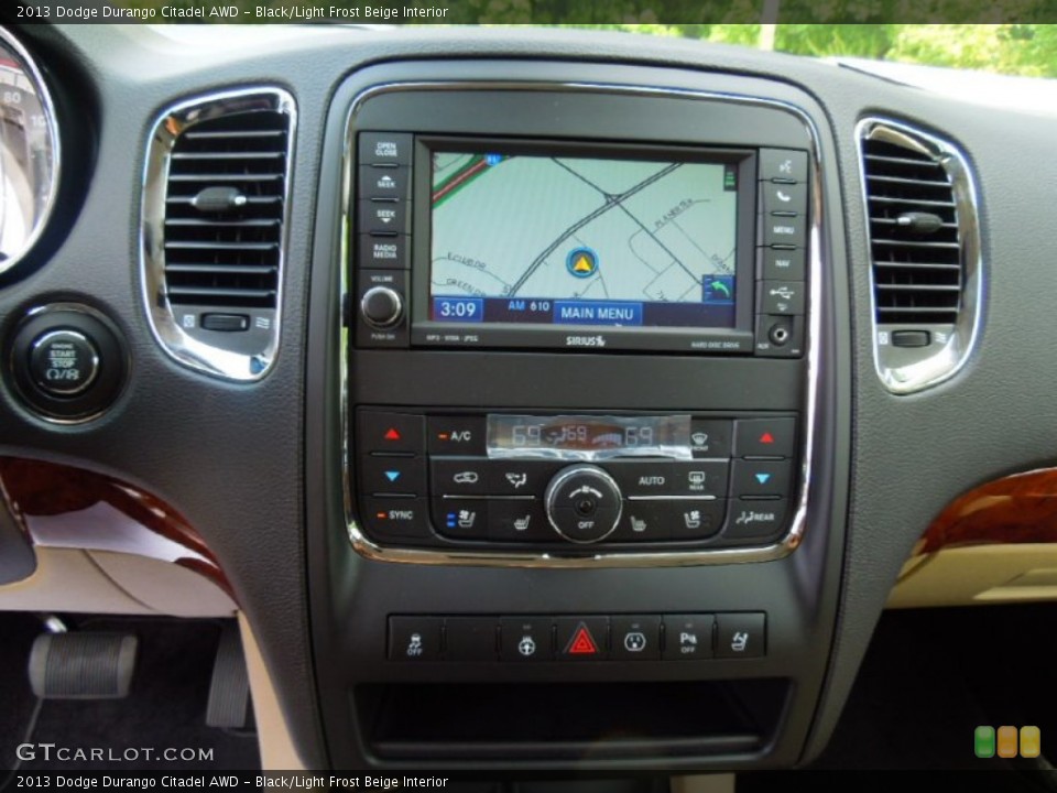 Black/Light Frost Beige Interior Navigation for the 2013 Dodge Durango Citadel AWD #69157408