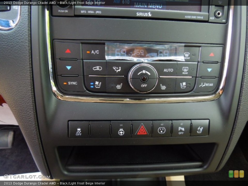 Black/Light Frost Beige Interior Controls for the 2013 Dodge Durango Citadel AWD #69157417