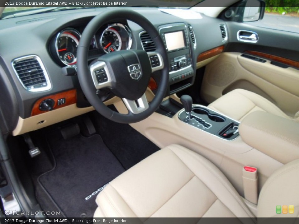 Black/Light Frost Beige Interior Prime Interior for the 2013 Dodge Durango Citadel AWD #69157576
