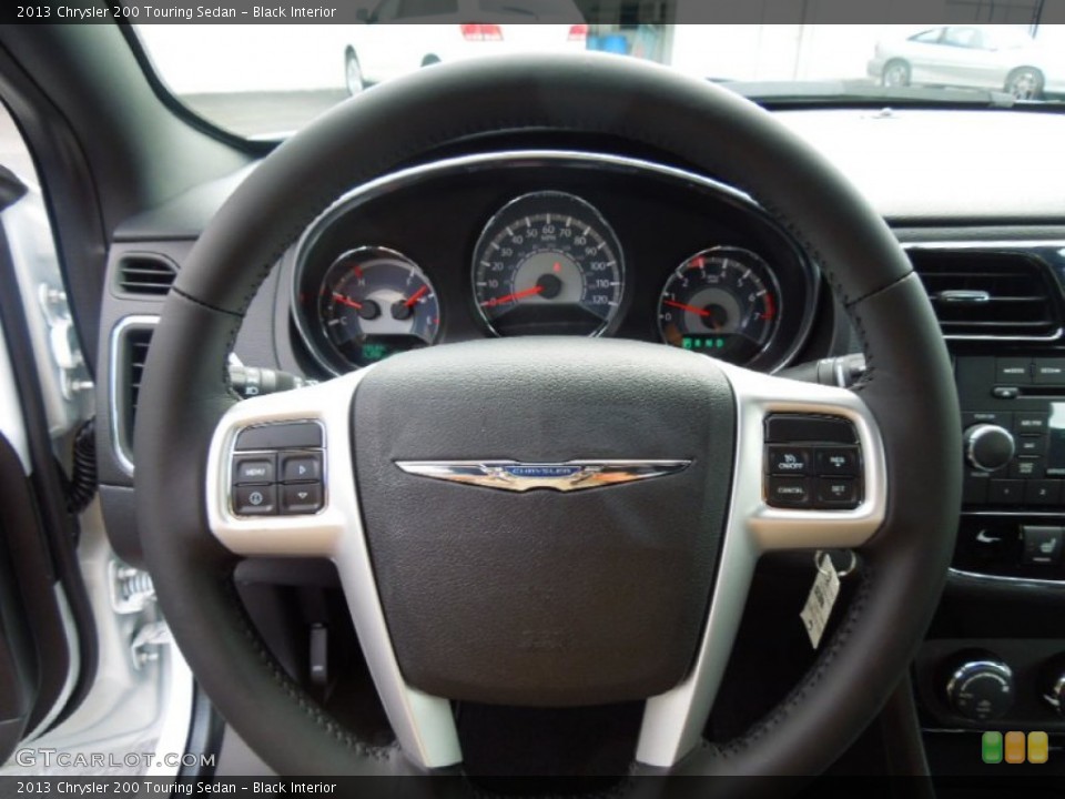 Black Interior Steering Wheel for the 2013 Chrysler 200 Touring Sedan #69161008