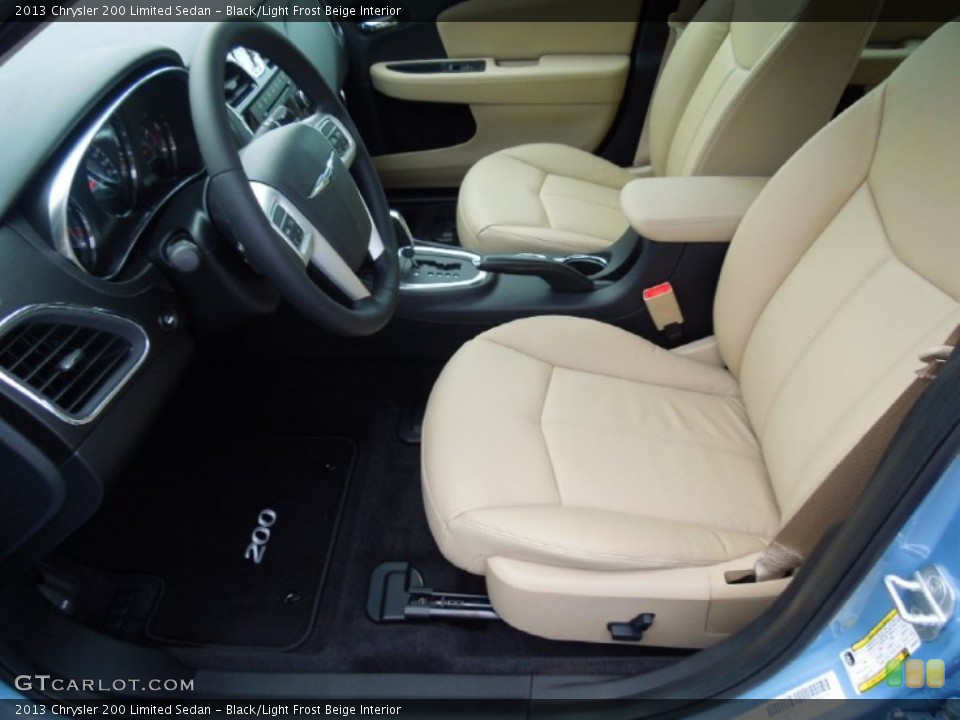 Black/Light Frost Beige Interior Front Seat for the 2013 Chrysler 200 Limited Sedan #69161179
