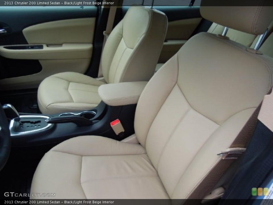 Black/Light Frost Beige Interior Front Seat for the 2013 Chrysler 200 Limited Sedan #69161188