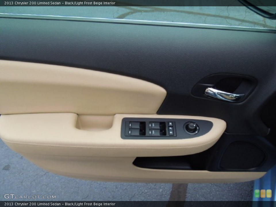 Black/Light Frost Beige Interior Door Panel for the 2013 Chrysler 200 Limited Sedan #69161197