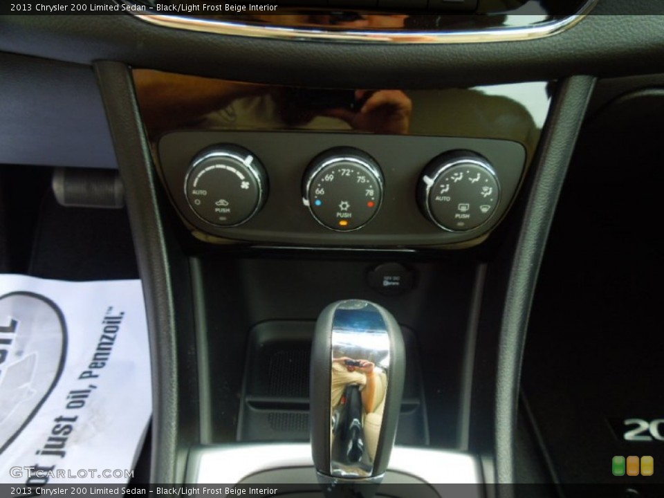 Black/Light Frost Beige Interior Controls for the 2013 Chrysler 200 Limited Sedan #69161215