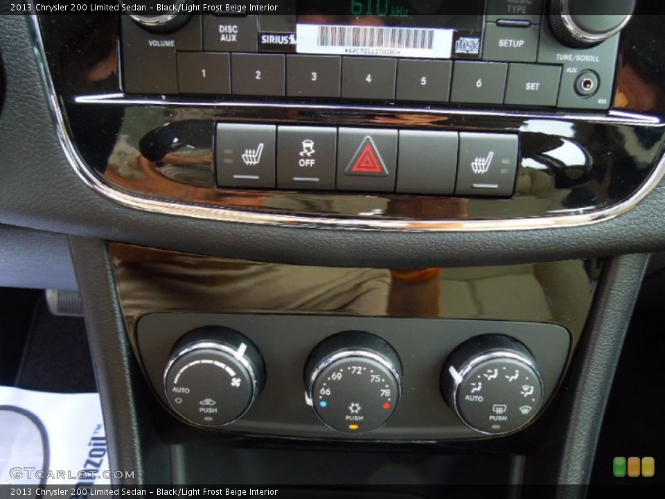 Black/Light Frost Beige Interior Controls for the 2013 Chrysler 200 Limited Sedan #69161233