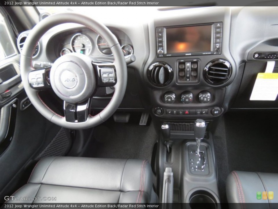 Altitude Edition Black/Radar Red Stitch Interior Dashboard for the 2012 Jeep Wrangler Unlimited Altitude 4x4 #69162172