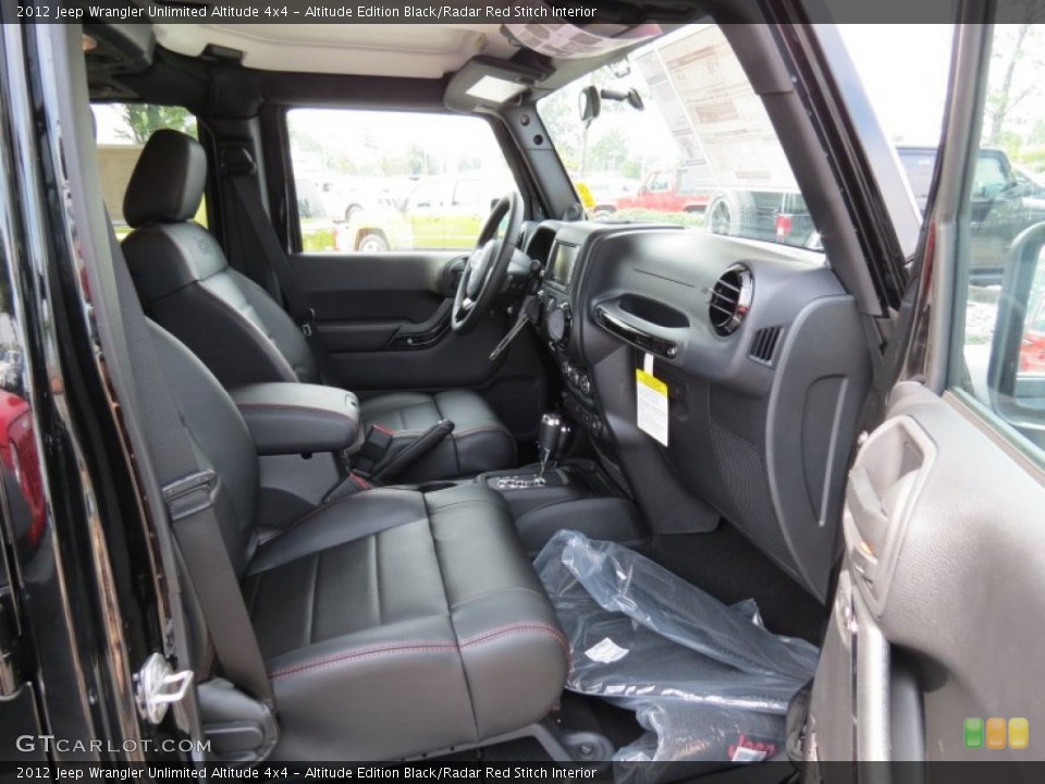 Altitude Edition Black/Radar Red Stitch Interior Photo for the 2012 Jeep Wrangler Unlimited Altitude 4x4 #69162274