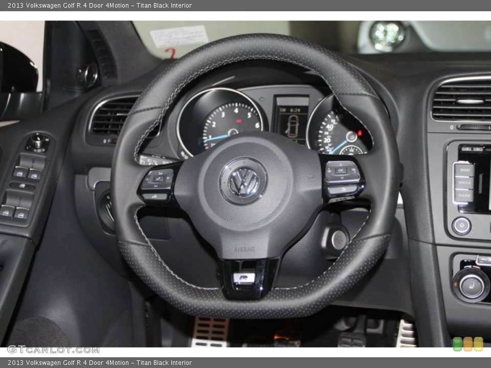 Titan Black Interior Steering Wheel for the 2013 Volkswagen Golf R 4 Door 4Motion #69164890