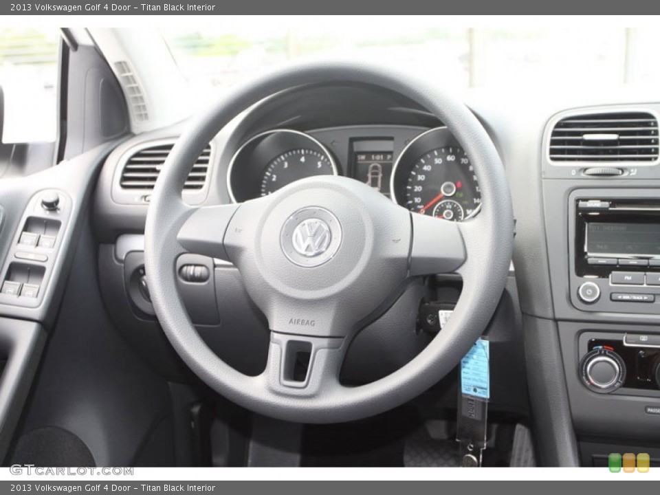 Titan Black Interior Steering Wheel for the 2013 Volkswagen Golf 4 Door #69165612