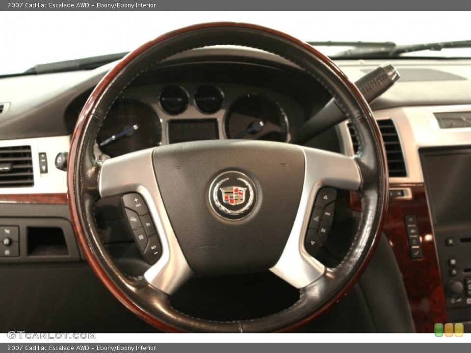 Ebony/Ebony Interior Steering Wheel for the 2007 Cadillac Escalade AWD #69166513