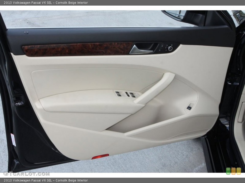 Cornsilk Beige Interior Door Panel for the 2013 Volkswagen Passat V6 SEL #69167008