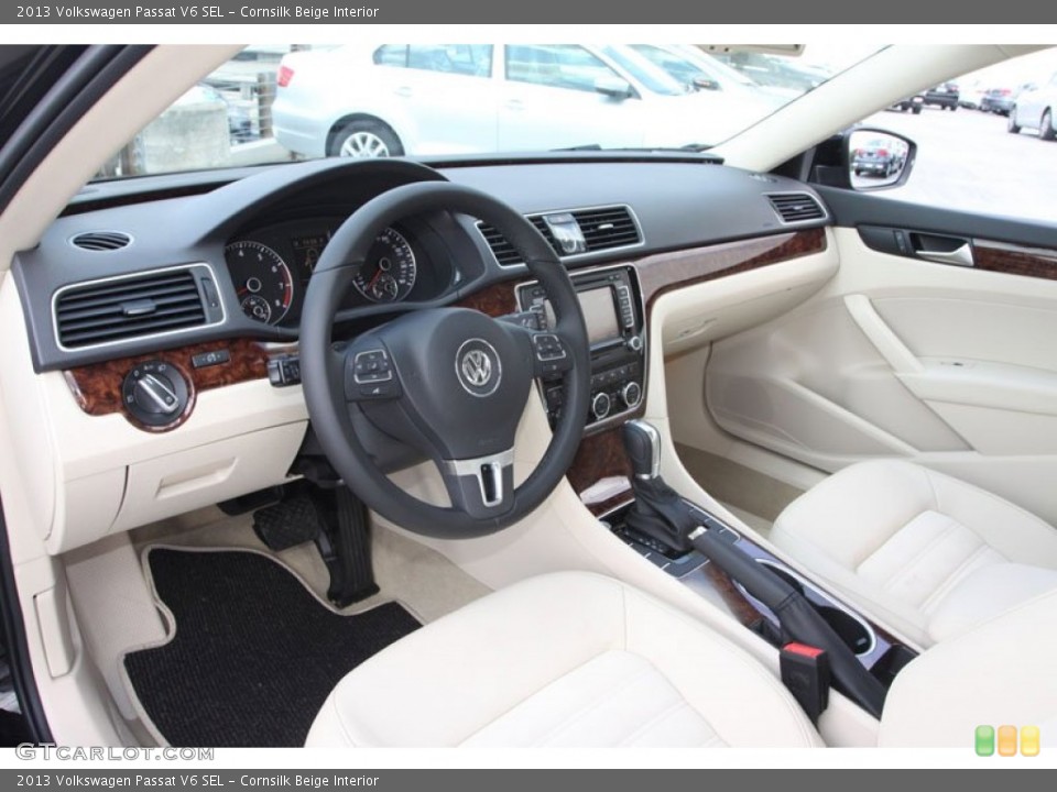 Cornsilk Beige Interior Prime Interior for the 2013 Volkswagen Passat V6 SEL #69167019