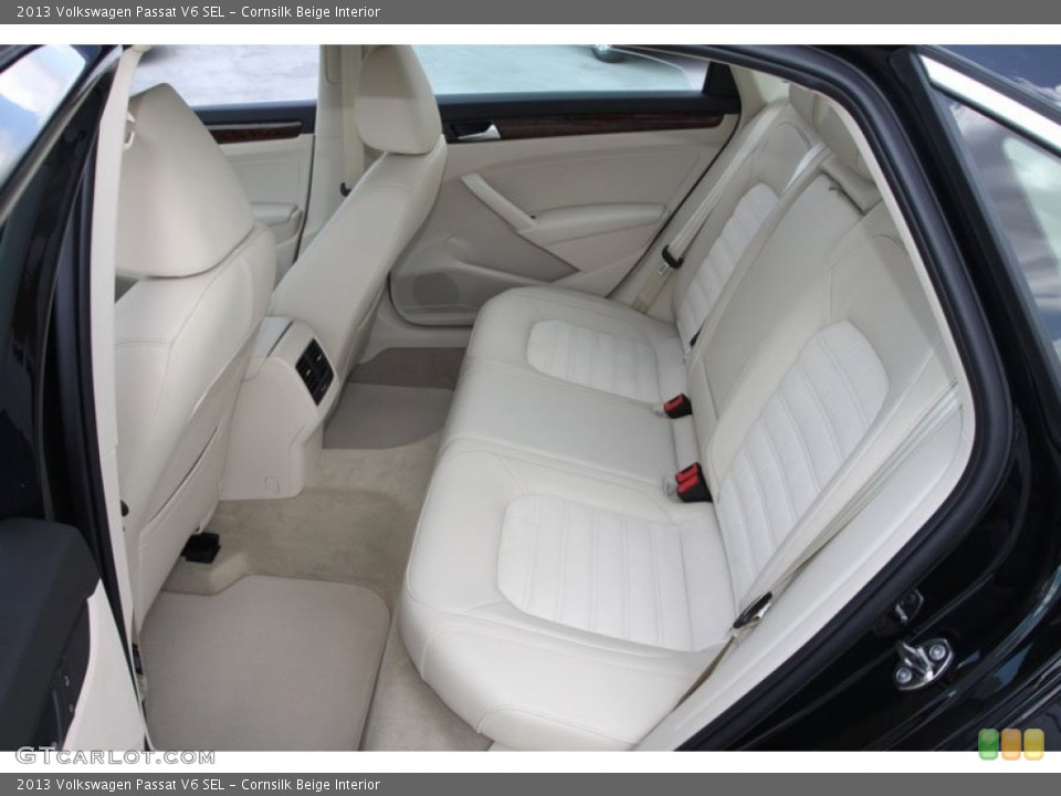 Cornsilk Beige Interior Rear Seat for the 2013 Volkswagen Passat V6 SEL #69167044