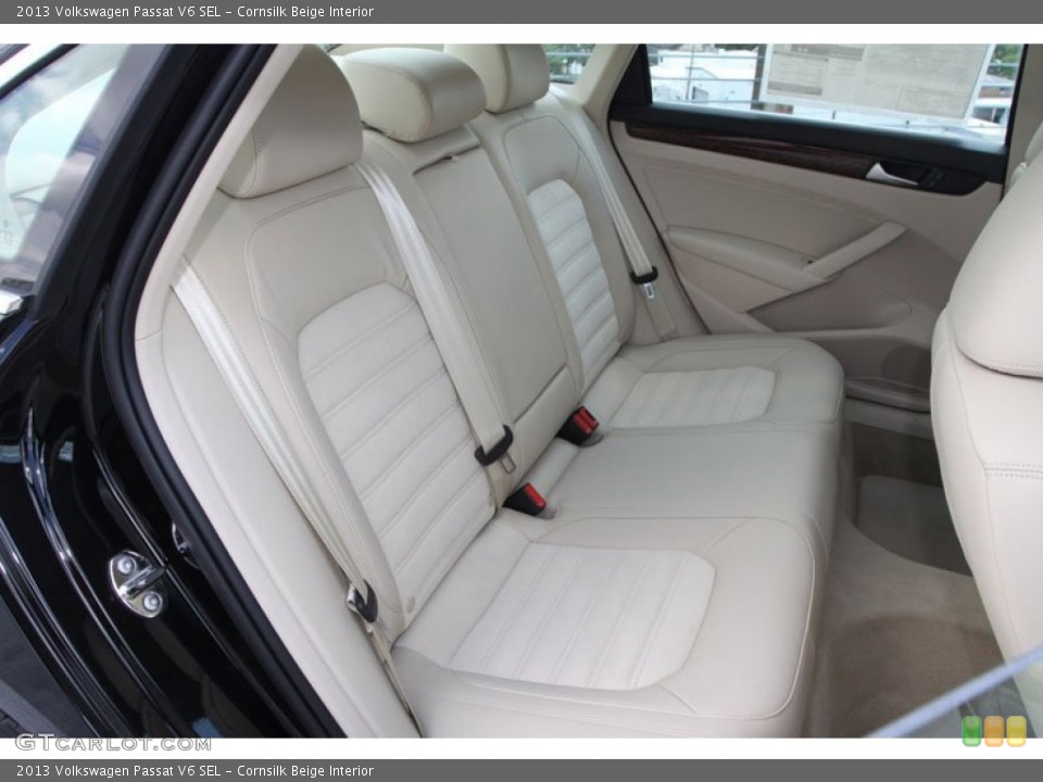 Cornsilk Beige Interior Rear Seat for the 2013 Volkswagen Passat V6 SEL #69167125