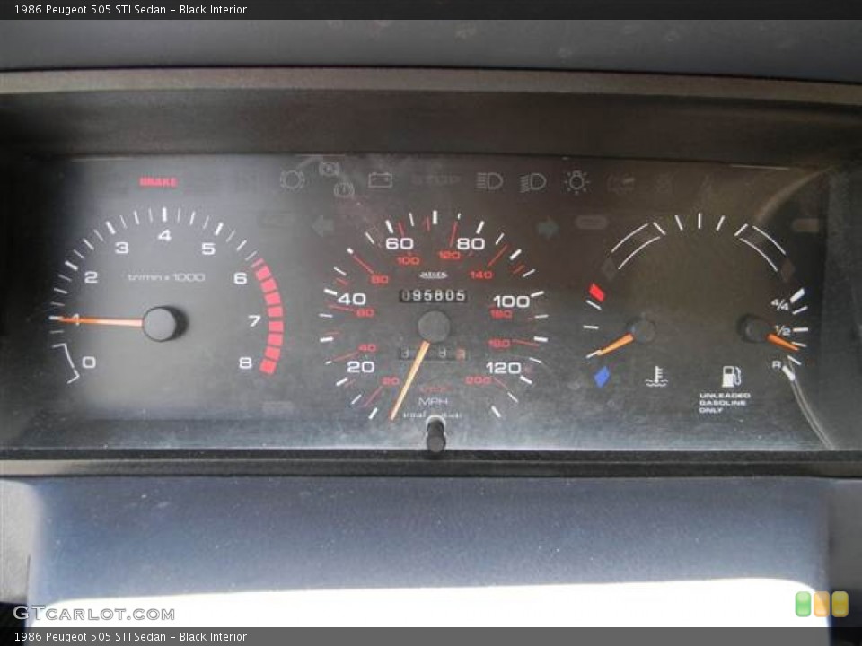 Black Interior Gauges for the 1986 Peugeot 505 STI Sedan #69168922