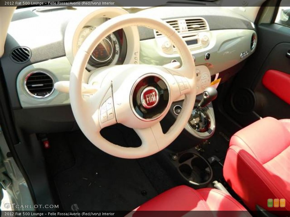 Pelle Rossa/Avorio (Red/Ivory) Interior Dashboard for the 2012 Fiat 500 Lounge #69171025