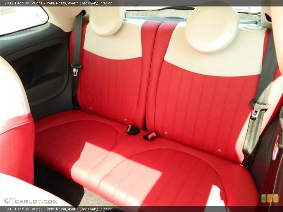Pelle Rossa/Avorio (Red/Ivory) Interior Rear Seat for the 2012 Fiat 500 Lounge #69171034