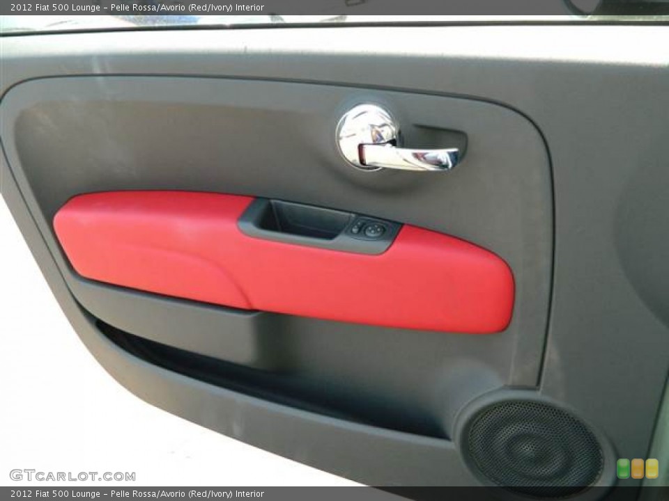 Pelle Rossa/Avorio (Red/Ivory) Interior Door Panel for the 2012 Fiat 500 Lounge #69171043