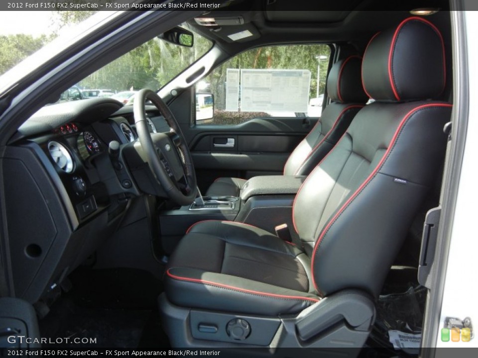 FX Sport Appearance Black/Red Interior Front Seat for the 2012 Ford F150 FX2 SuperCab #69173178
