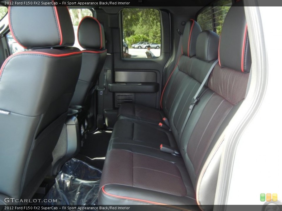 FX Sport Appearance Black/Red Interior Rear Seat for the 2012 Ford F150 FX2 SuperCab #69173185