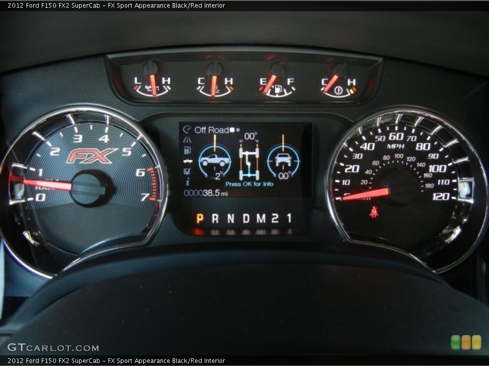 FX Sport Appearance Black/Red Interior Gauges for the 2012 Ford F150 FX2 SuperCab #69173212