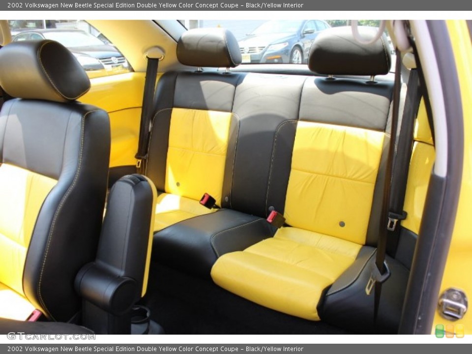 Black/Yellow Interior Rear Seat for the 2002 Volkswagen New Beetle Special Edition Double Yellow Color Concept Coupe #69174219