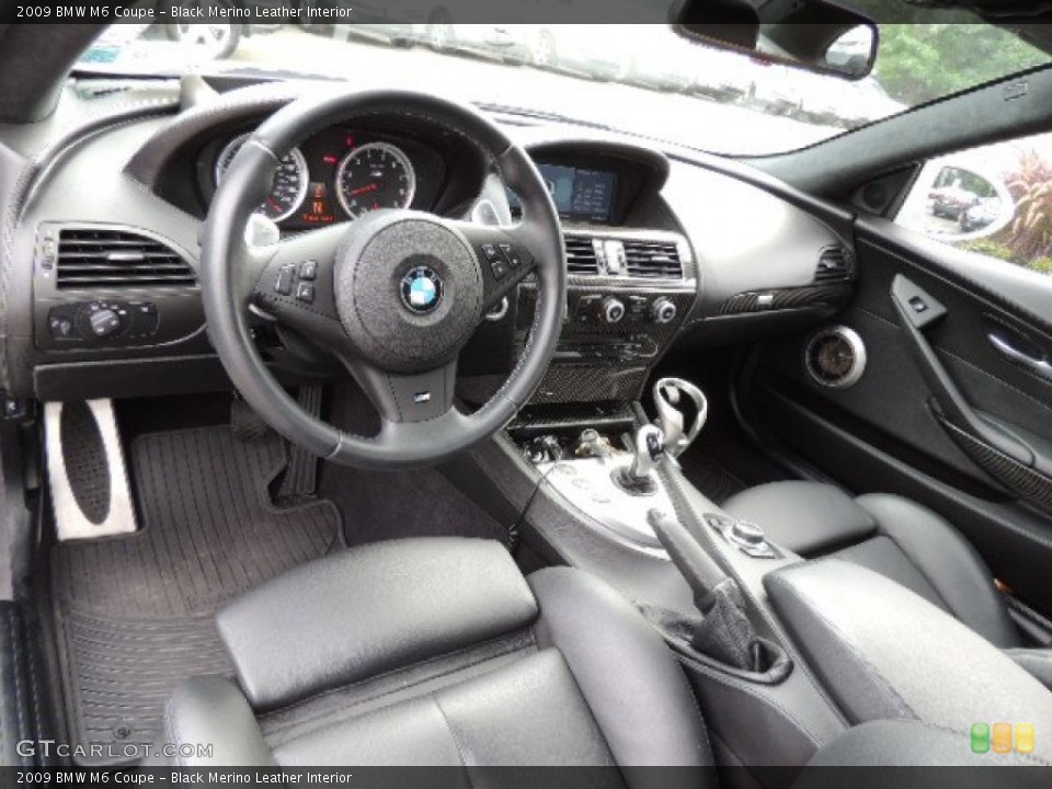 Black Merino Leather Interior Prime Interior for the 2009 BMW M6 Coupe #69174544