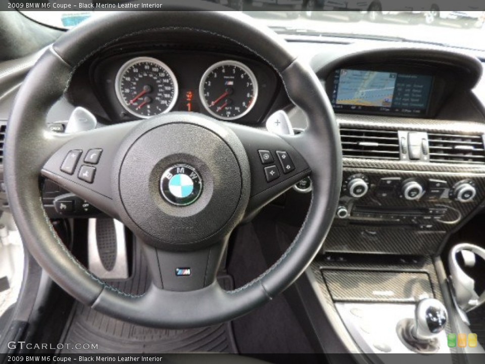 Black Merino Leather Interior Steering Wheel for the 2009 BMW M6 Coupe #69174622