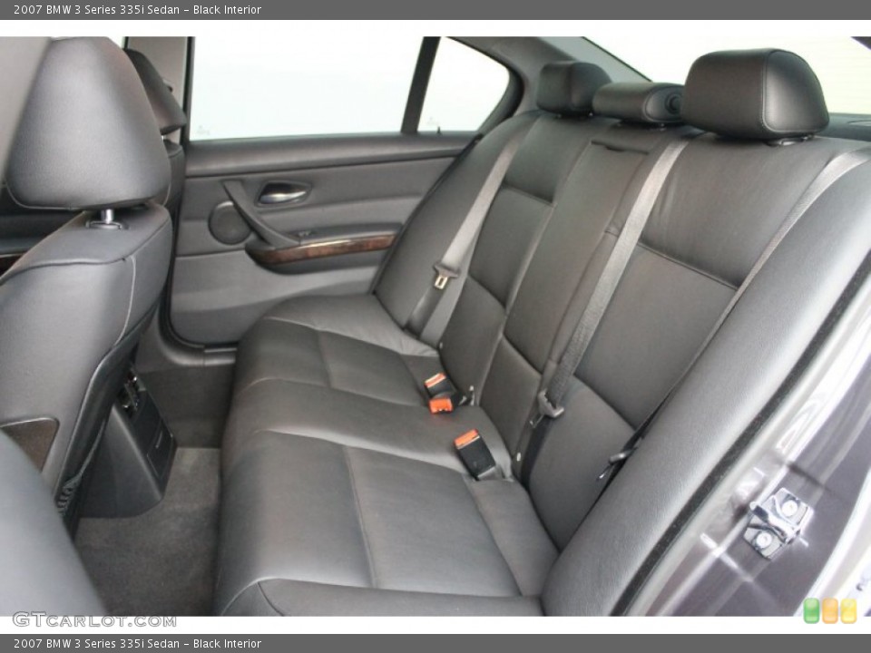 Black Interior Rear Seat for the 2007 BMW 3 Series 335i Sedan #69174862