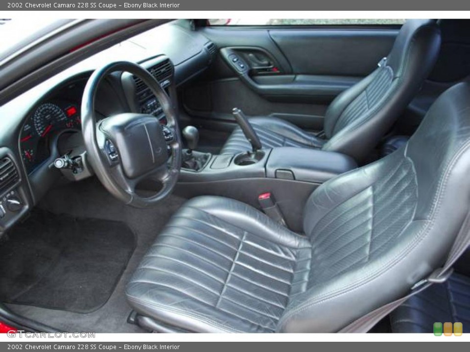 Ebony Black Interior Photo for the 2002 Chevrolet Camaro Z28 SS Coupe #6917517