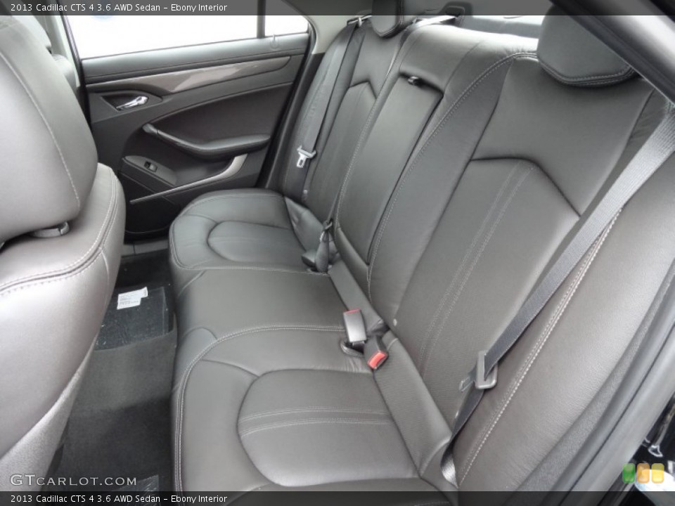 Ebony Interior Rear Seat for the 2013 Cadillac CTS 4 3.6 AWD Sedan #69175366