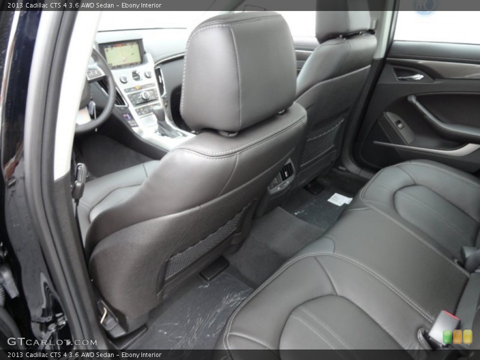 Ebony Interior Rear Seat for the 2013 Cadillac CTS 4 3.6 AWD Sedan #69175375
