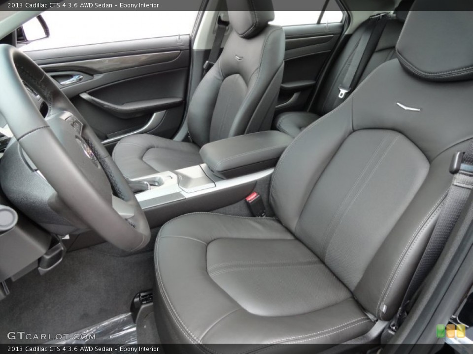 Ebony Interior Front Seat for the 2013 Cadillac CTS 4 3.6 AWD Sedan #69175395