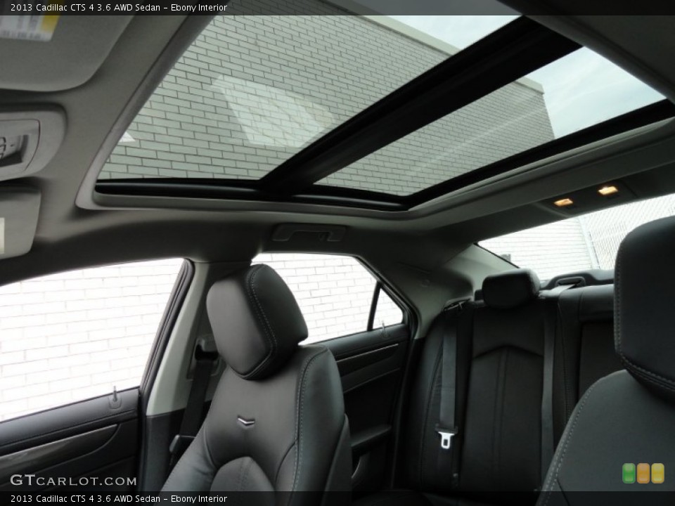 Ebony Interior Sunroof for the 2013 Cadillac CTS 4 3.6 AWD Sedan #69175404