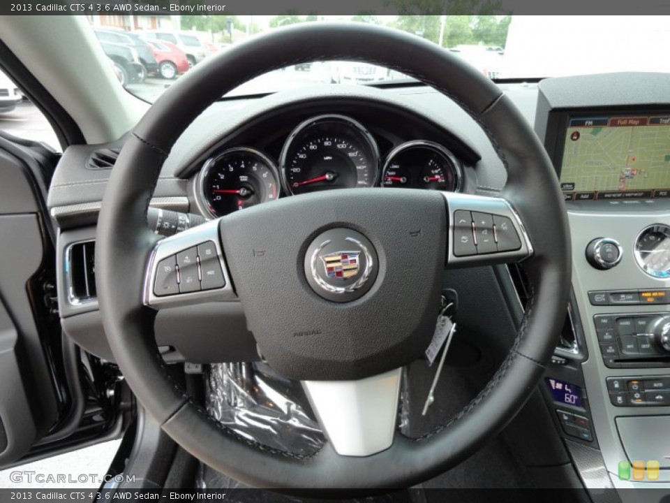 Ebony Interior Steering Wheel for the 2013 Cadillac CTS 4 3.6 AWD Sedan #69175447