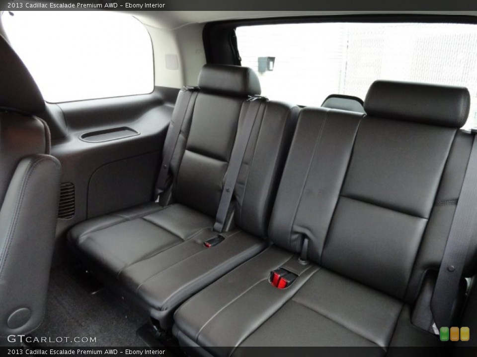 Ebony Interior Rear Seat for the 2013 Cadillac Escalade Premium AWD #69175573