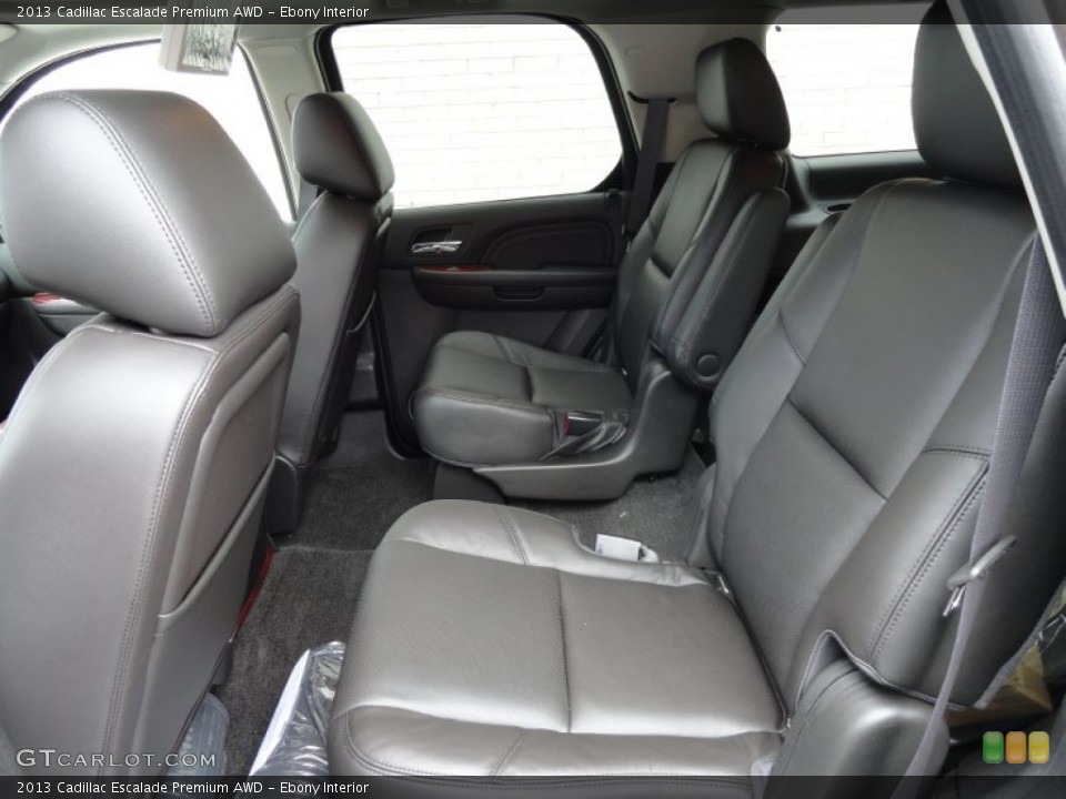Ebony Interior Rear Seat for the 2013 Cadillac Escalade Premium AWD #69175582