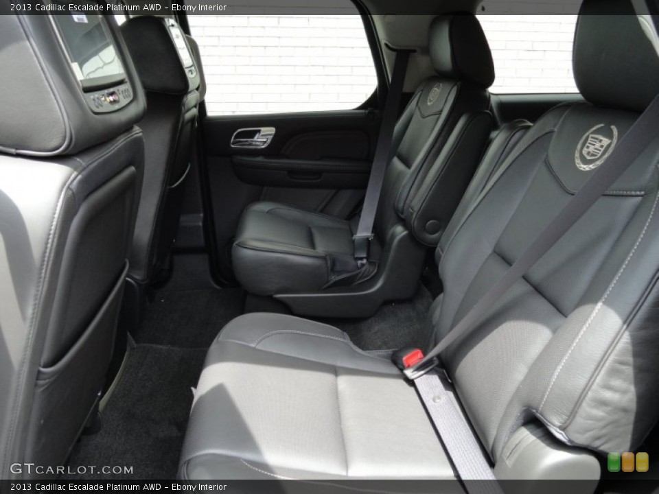 Ebony Interior Rear Seat for the 2013 Cadillac Escalade Platinum AWD #69175789