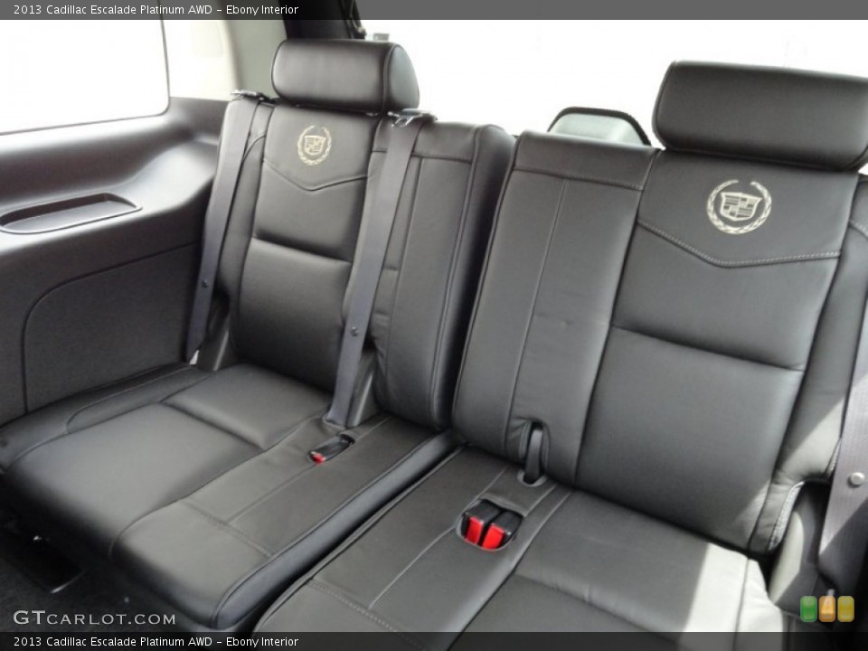 Ebony Interior Rear Seat for the 2013 Cadillac Escalade Platinum AWD #69175798