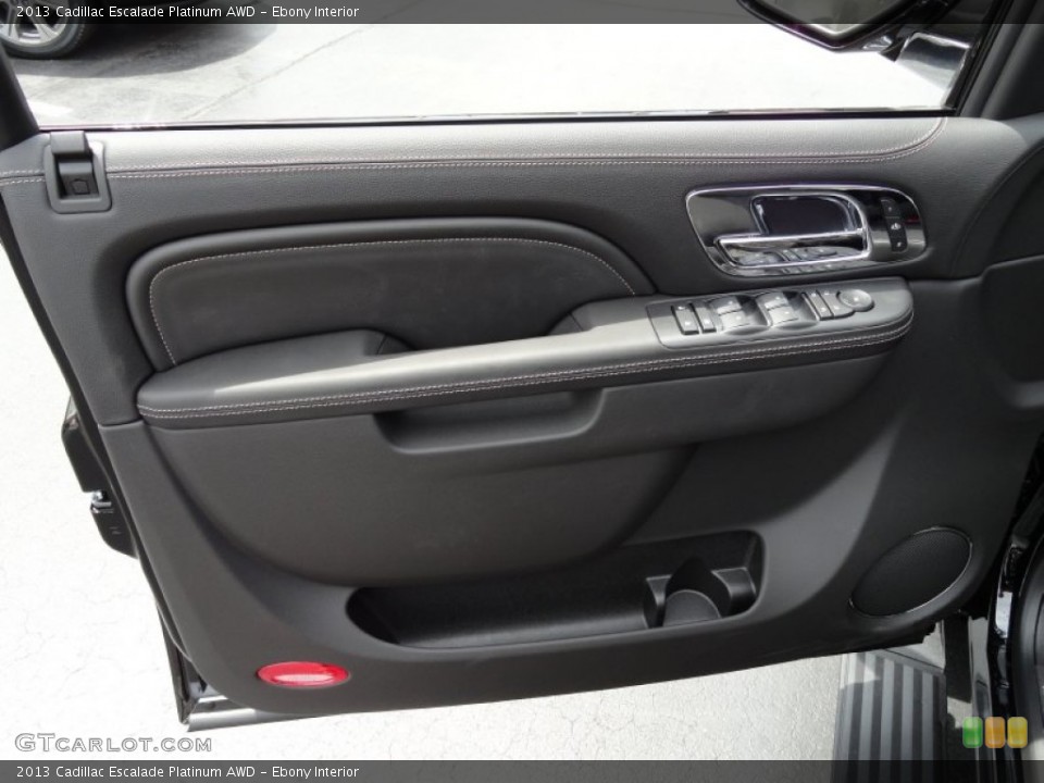 Ebony Interior Door Panel for the 2013 Cadillac Escalade Platinum AWD #69175807
