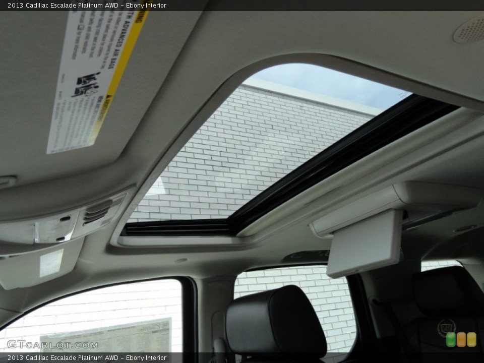Ebony Interior Sunroof for the 2013 Cadillac Escalade Platinum AWD #69175825