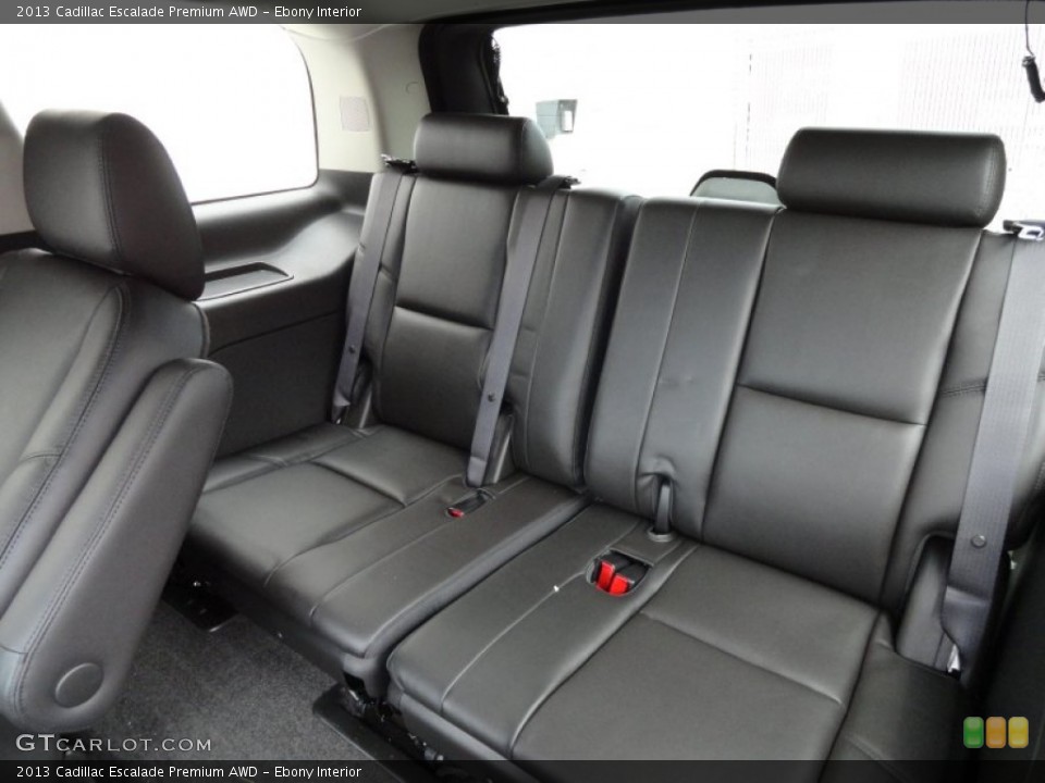 Ebony Interior Rear Seat for the 2013 Cadillac Escalade Premium AWD #69176005