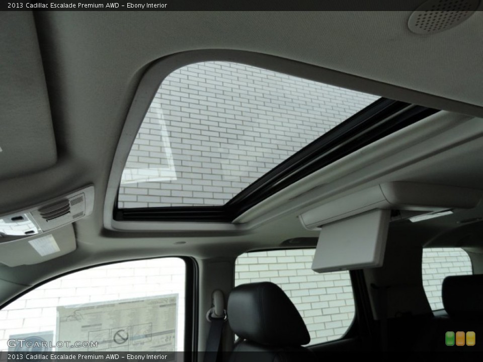 Ebony Interior Sunroof for the 2013 Cadillac Escalade Premium AWD #69176028