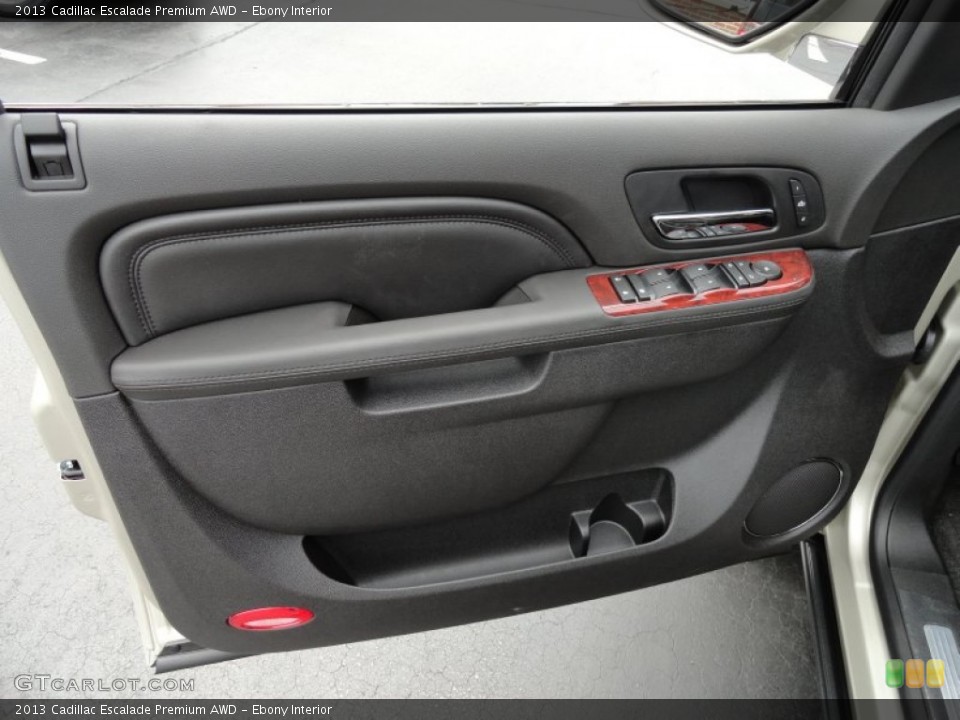 Ebony Interior Door Panel for the 2013 Cadillac Escalade Premium AWD #69176038