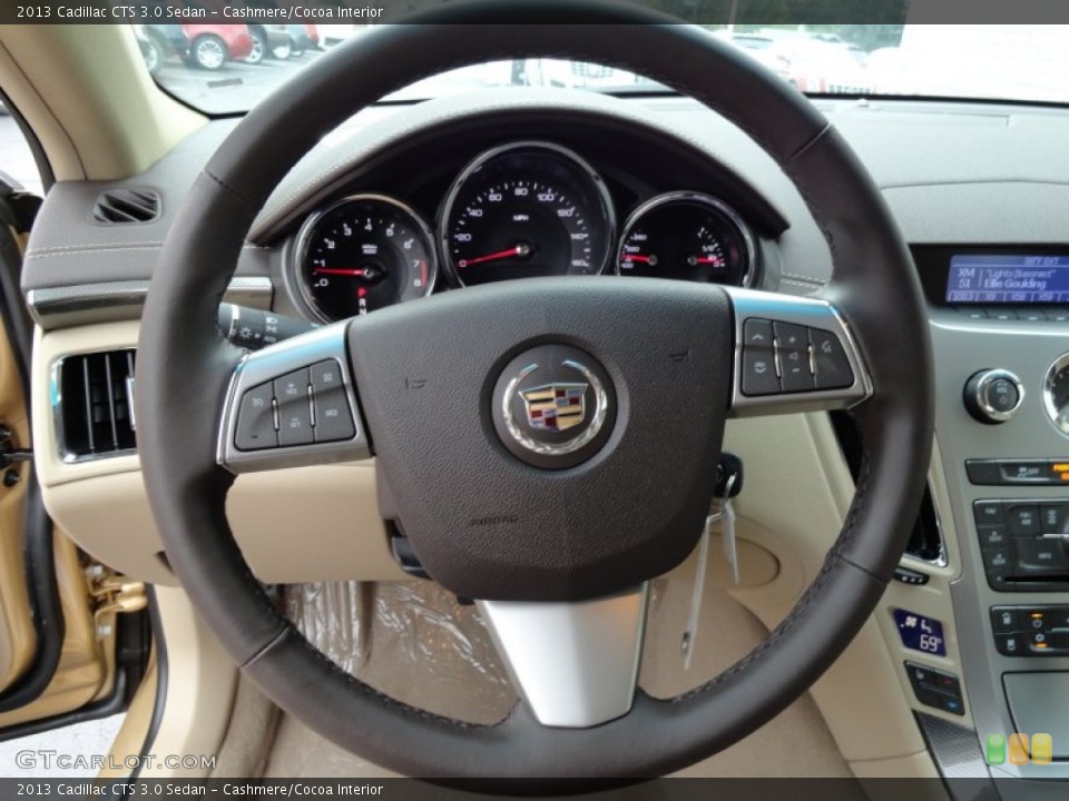 Cashmere/Cocoa Interior Steering Wheel for the 2013 Cadillac CTS 3.0 Sedan #69176451