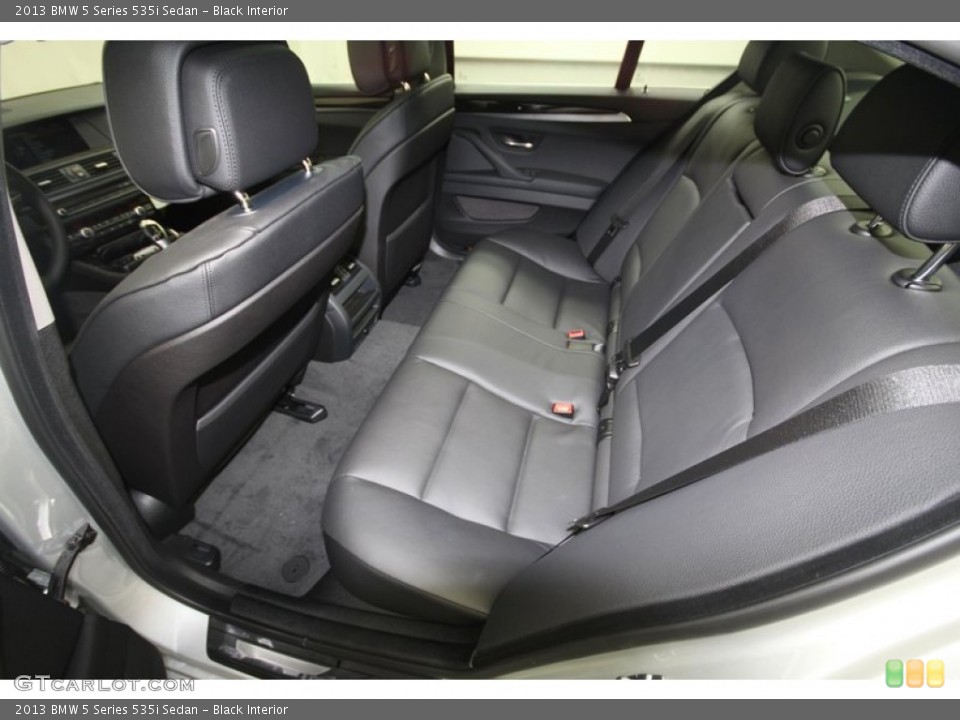 Black Interior Rear Seat for the 2013 BMW 5 Series 535i Sedan #69178111