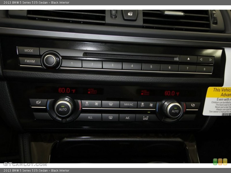 Black Interior Controls for the 2013 BMW 5 Series 535i Sedan #69178159